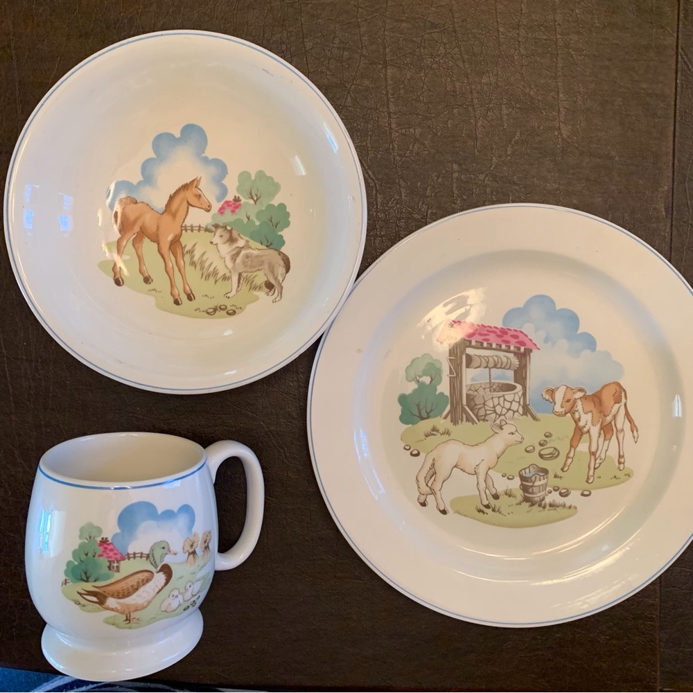 Spode Children's Farm Animal  Dining Set
